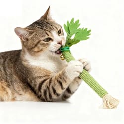 "garden-fresh" realistic celery catnip kicking stick
