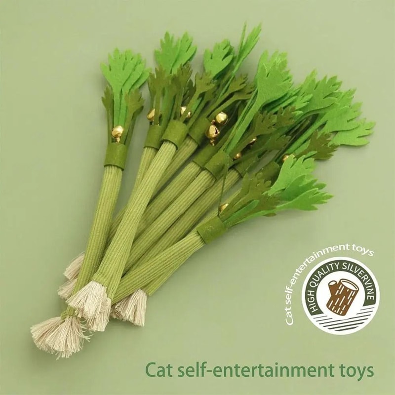 GardenFresh Realistic Celery Catnip Kicking Stick 1