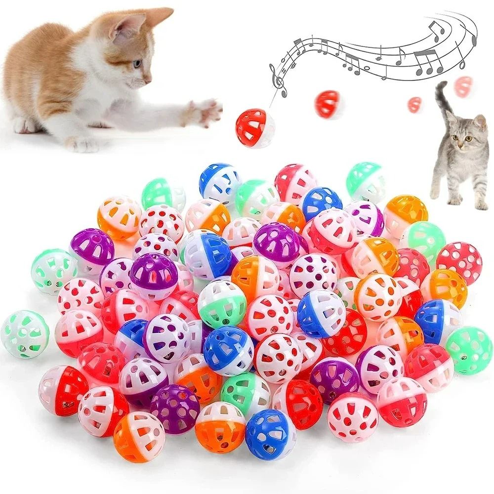 JinglePounce MultiColor Rattle Balls 6Pack 0