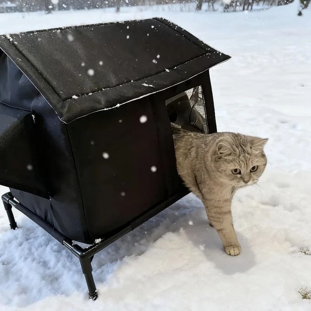 ArcticShield WeatherResistant Outdoor Cat Shelter 3