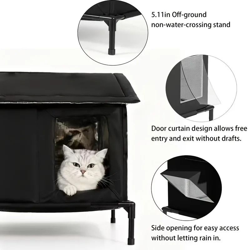 ArcticShield WeatherResistant Outdoor Cat Shelter 4