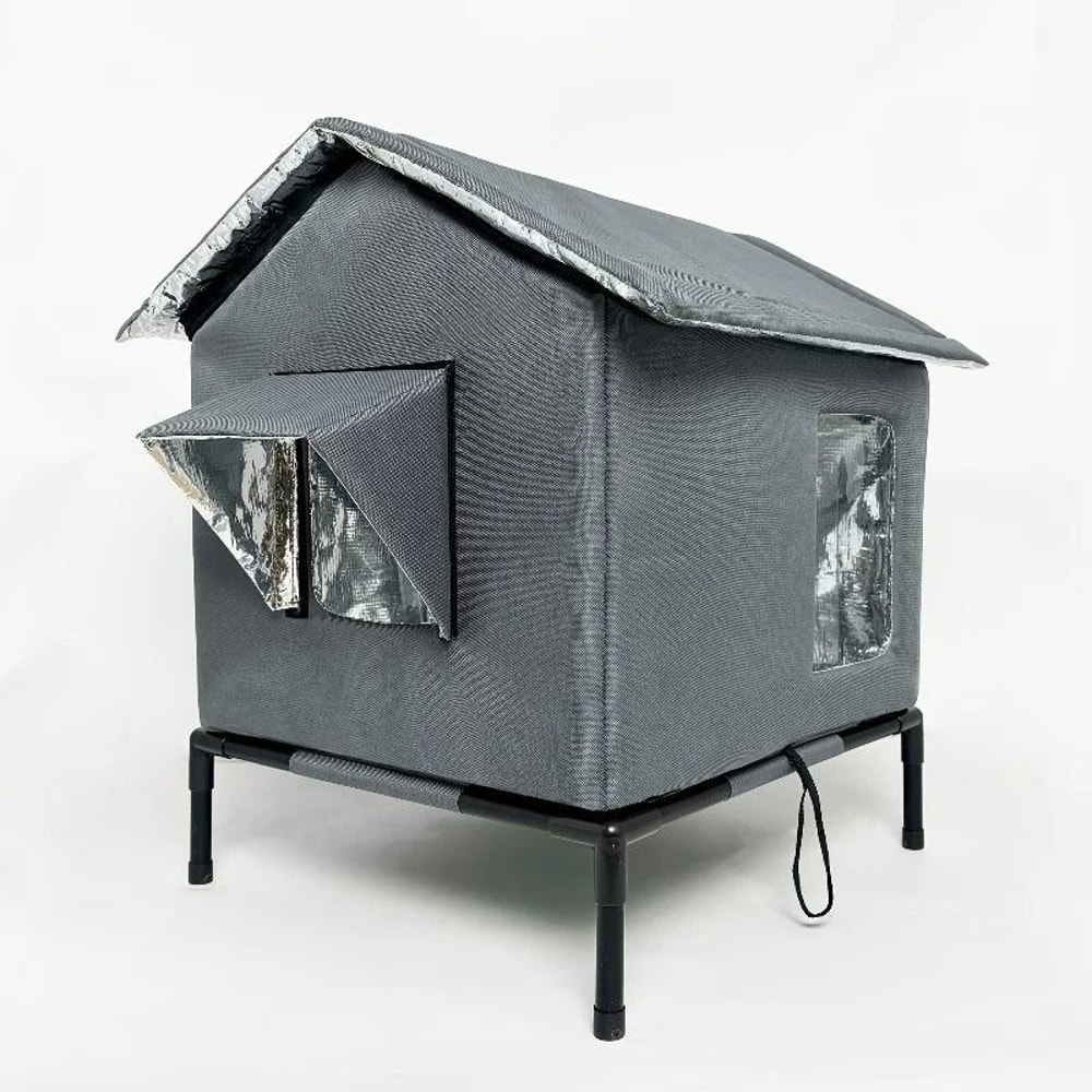ArcticShield WeatherResistant Outdoor Cat Shelter 9