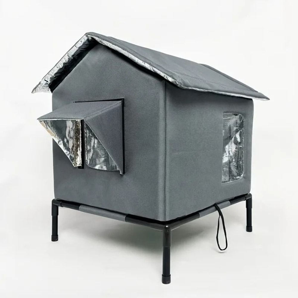 ArcticShield WeatherResistant Outdoor Cat Shelter 5