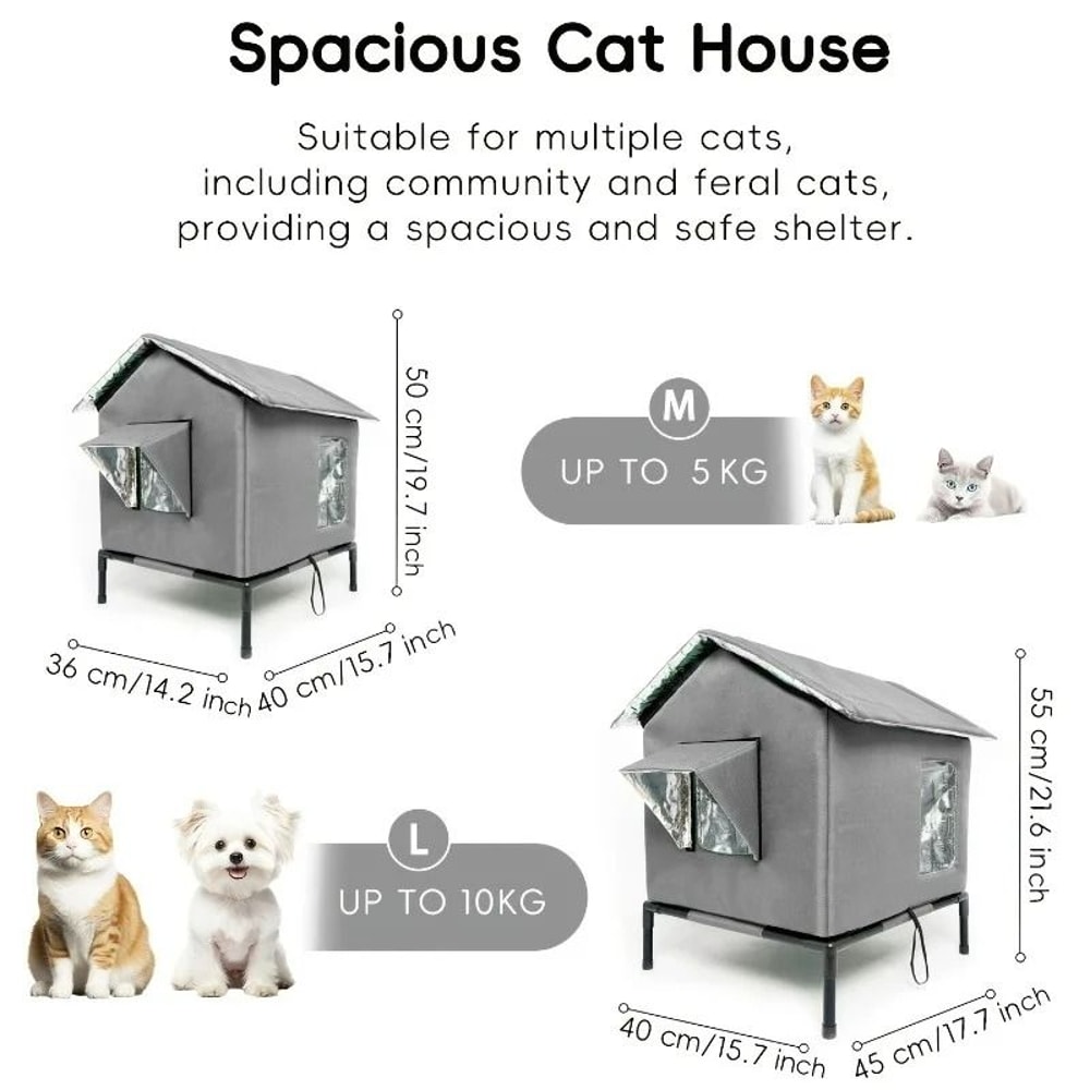 ArcticShield WeatherResistant Outdoor Cat Shelter 6