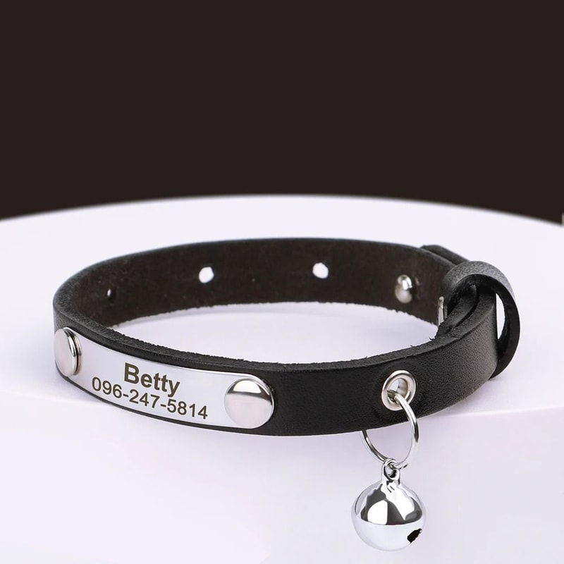 HeirloomFit Personalized Leather Cat Collar 11