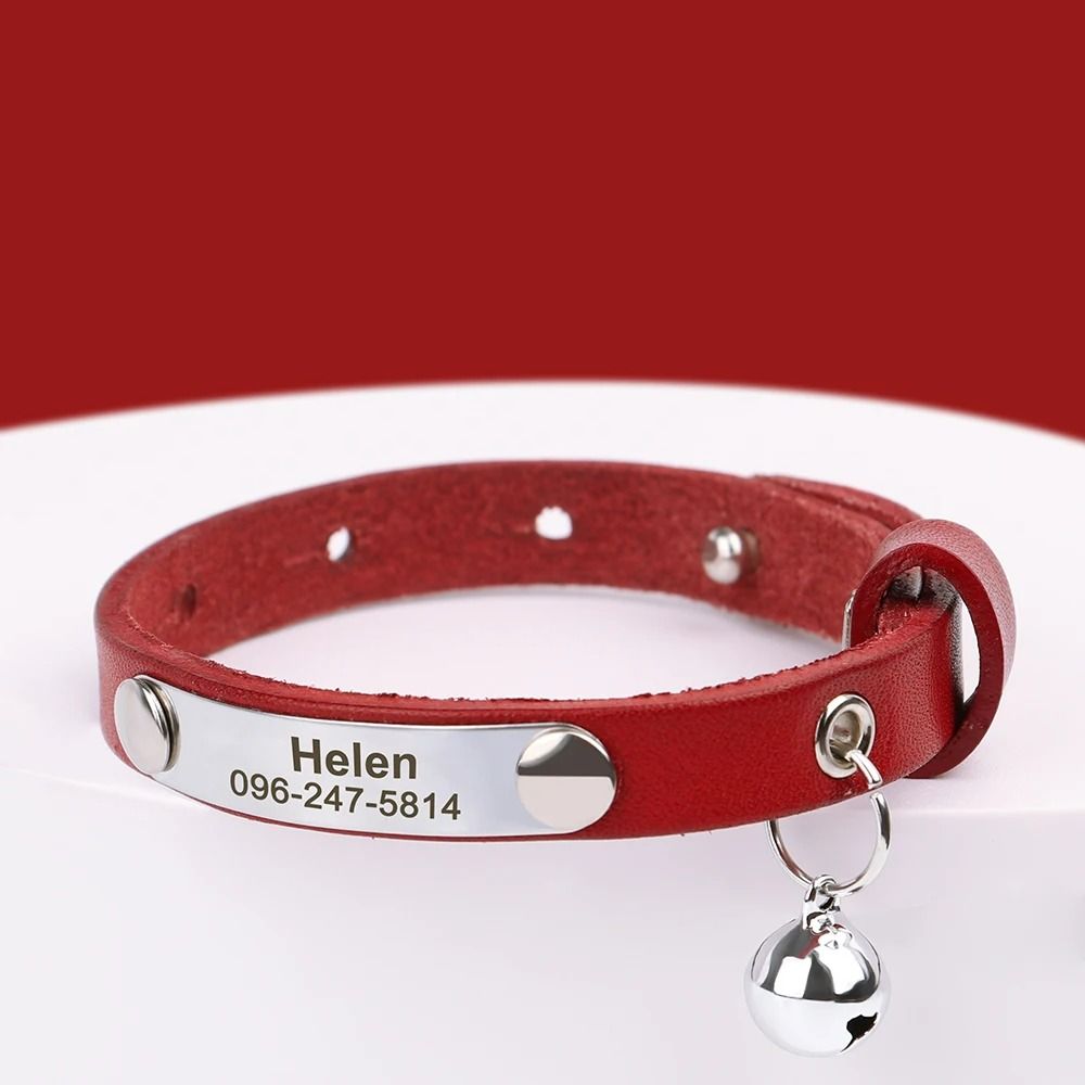 HeirloomFit Personalized Leather Cat Collar 1