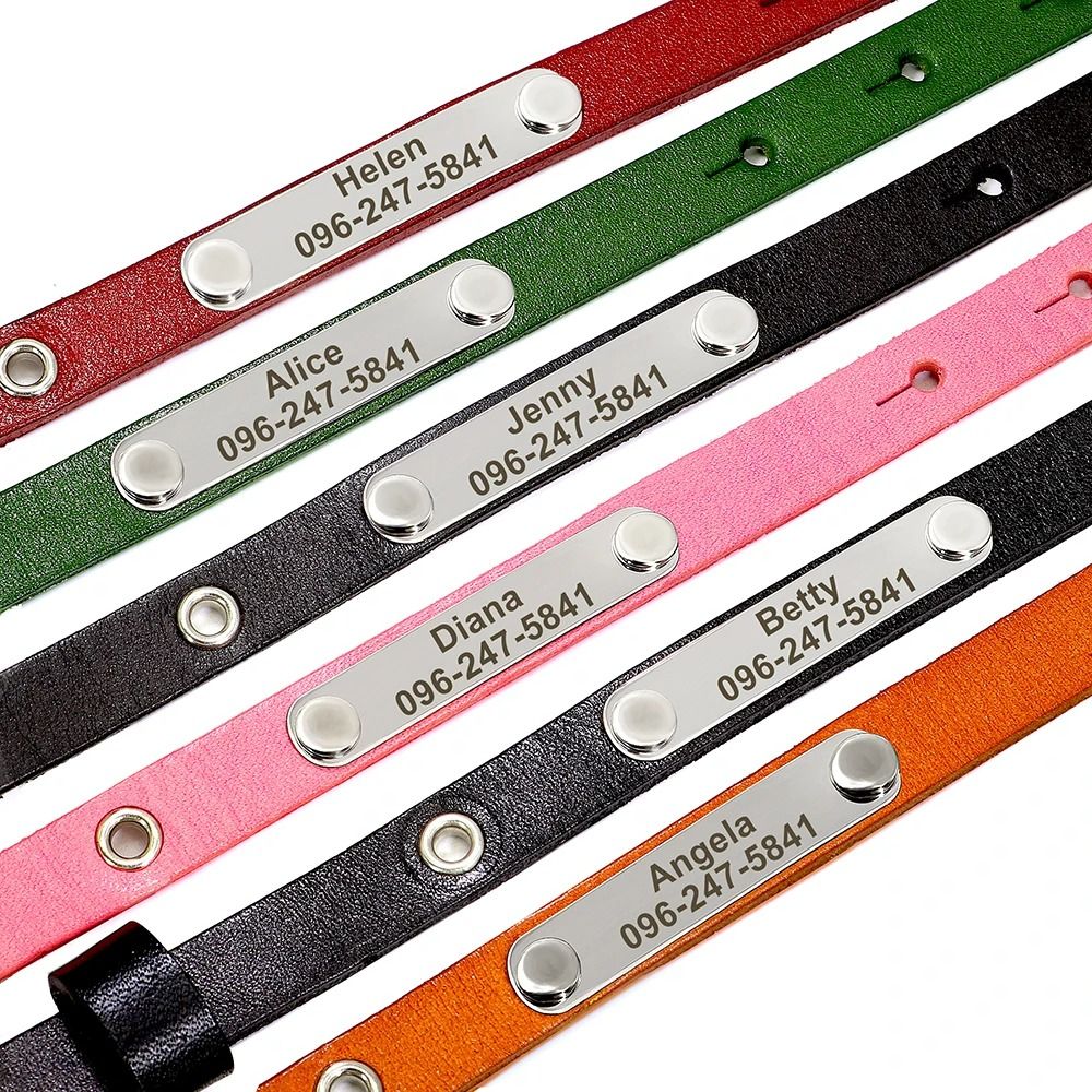 HeirloomFit Personalized Leather Cat Collar 3