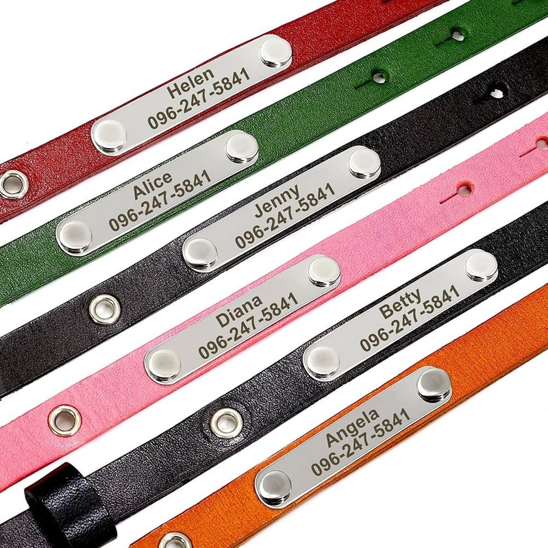 HeirloomFit Personalized Leather Cat Collar 3