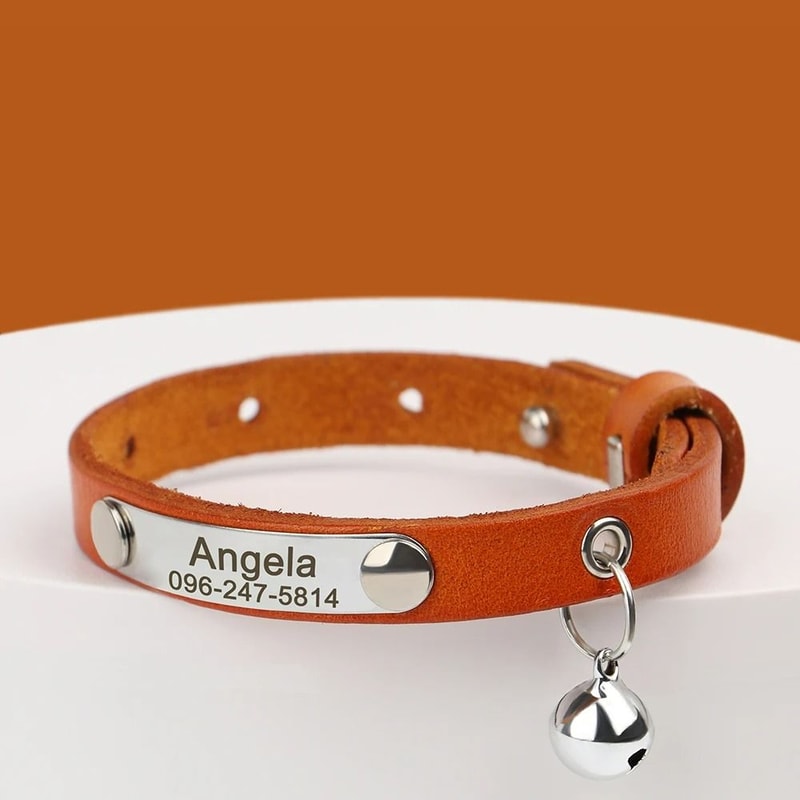 HeirloomFit Personalized Leather Cat Collar 6