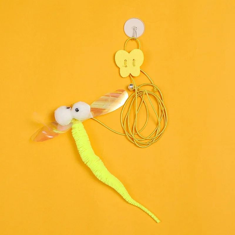 Independent Hanging Door Cat Teaser Elastic SelfPlay Toy With Feathers 8