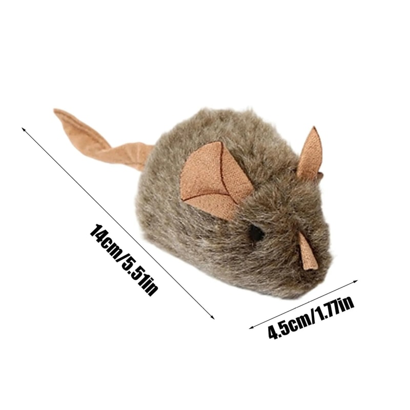 Squeaky Plush Mouse Cat Chew Toy BiteResistant Interactive Prey Toy 7