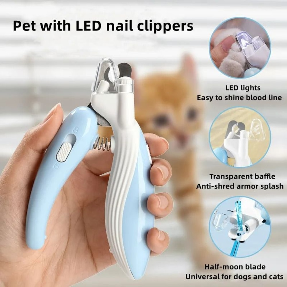 LED Pet Nail Trimmer Precision Electric Grinder Safety Clipper 1