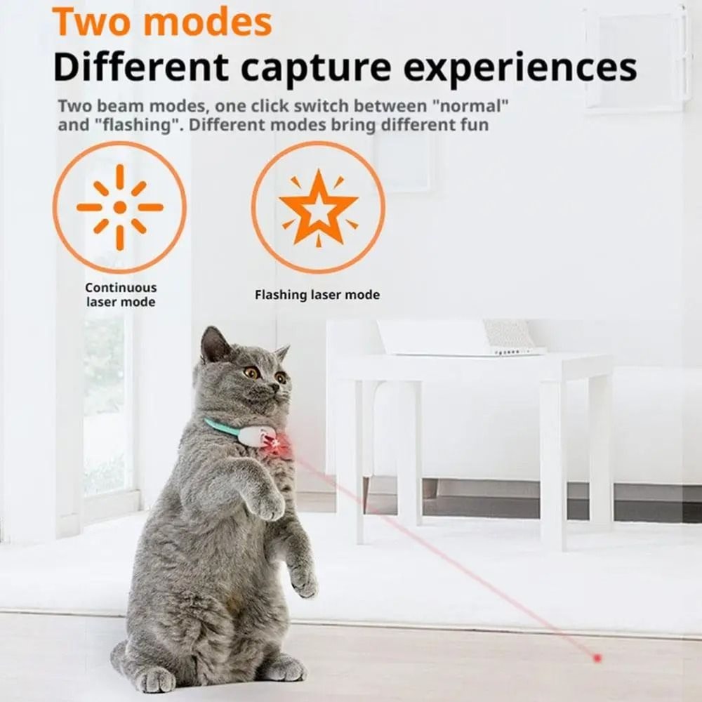 Smart Interactive Laser Cat Collar Automatic HandsFree Rechargeable Teaser 5