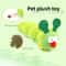 Green Plush Caterpillar Catnip Toy Textured Dental Health Boredom Buster 2