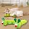 Green Plush Caterpillar Catnip Toy Textured Dental Health Boredom Buster 4