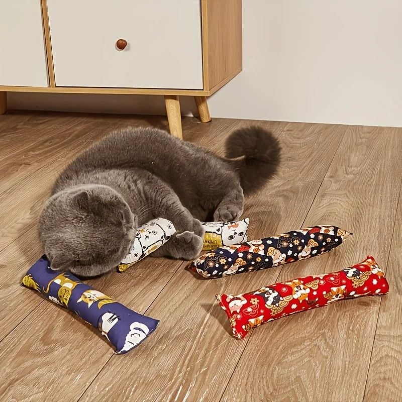 Interactive Cat Grass Plush Pillow Pure Natural Happiness Dental Care 4