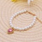 Exquisite Pearl Cat Necklace Adjustable Luxury Jewelry Collar For Kittens Small Pets 11