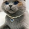 Exquisite Pearl Cat Necklace Adjustable Luxury Jewelry Collar For Kittens Small Pets 2