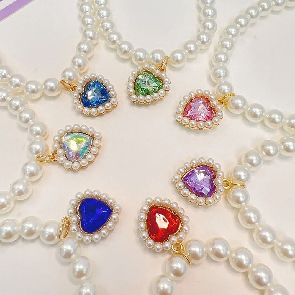 Exquisite Pearl Cat Necklace Adjustable Luxury Jewelry Collar For Kittens Small Pets 5