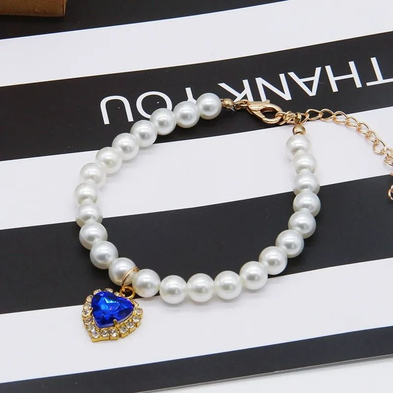 Exquisite Pearl Cat Necklace Adjustable Luxury Jewelry Collar For Kittens Small Pets 8