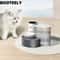 Smart Tipping Automatic Pet Water Fountain 3L Wireless Rechargeable Dispenser Stainless Steel Edit 0