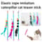 Caterpillar Elastic Cat Teaser Stick ScratchResistant Interactive Hunter Toy 2