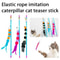 Caterpillar Elastic Cat Teaser Stick ScratchResistant Interactive Hunter Toy 2