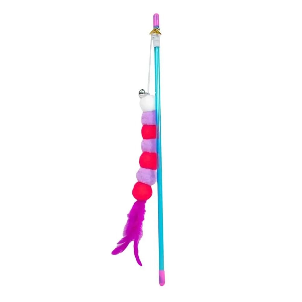 Caterpillar Elastic Cat Teaser Stick ScratchResistant Interactive Hunter Toy 8