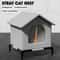 Weatherproof Insulated Outdoor Cat Shelter Foldable Winter Haven For Feral Pets 2