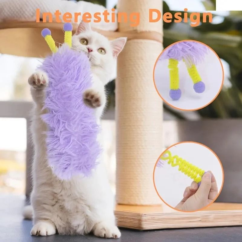 Plush Catnip Strip Pillow UltraDurable Interactive Kick Cuddle Toy 1