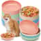 Shallow AntiWhisker Fatigue Cat Bowls 4Piece Colorful NonSlip Feeding Set 0
