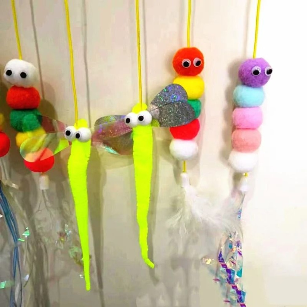 Hanging Doorway Elastic Teaser HandsFree Interactive Swing Pounce Toy 3