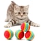 10Piece Rainbow EVA Play Balls Lightweight Interactive Fetch Chase Set 1
