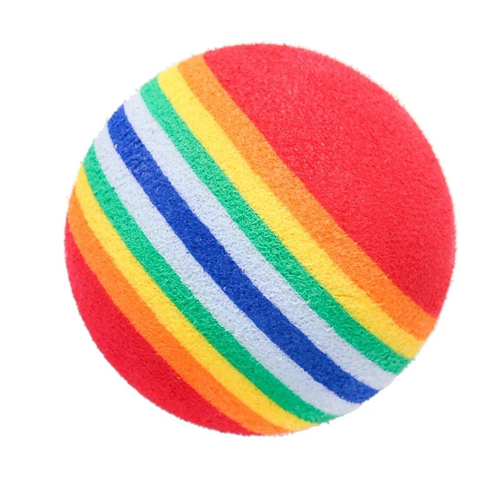 10Piece Rainbow EVA Play Balls Lightweight Interactive Fetch Chase Set 4