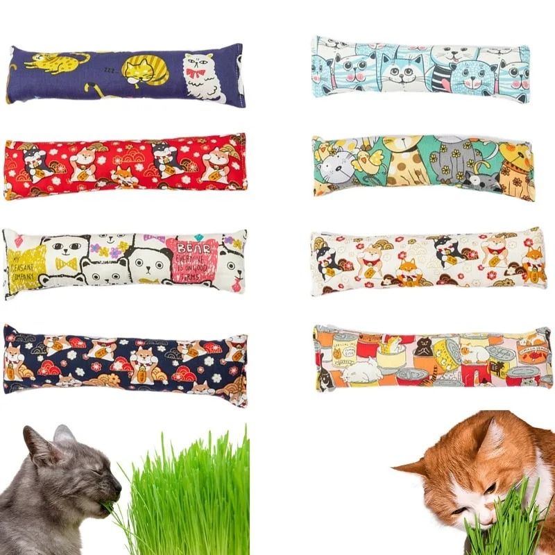 Plush Catnip Cuddle Pillow HeavyDuty Interactive Kick Teething Toy 3