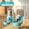 Hanging Cage Automatic Pet Feeder Waterer Set GravityFed Dispenser For Cats Dogs 8