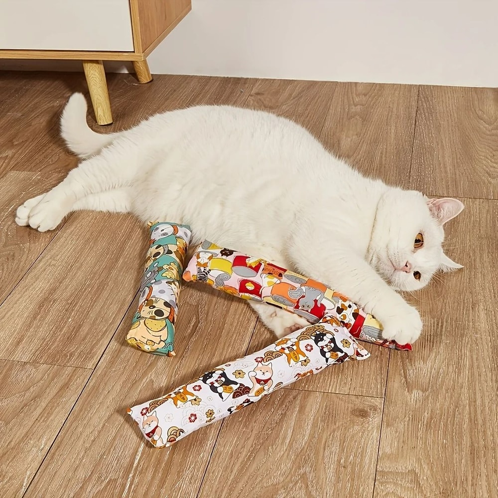 Interactive Plush Teaser Wand Durable BiteResistant Pounce Chase Toy 5