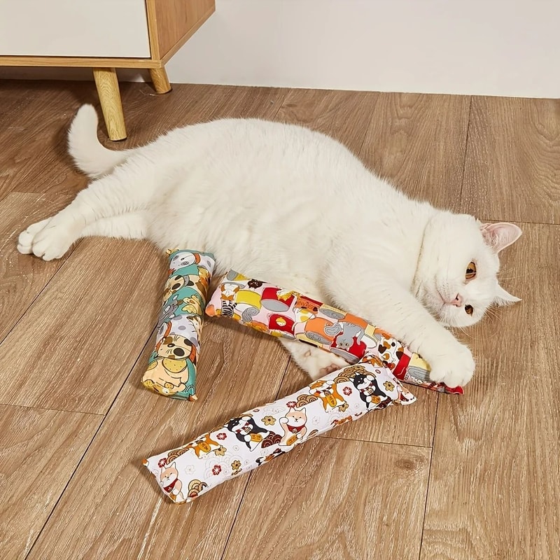 Interactive Plush Teaser Wand Durable BiteResistant Pounce Chase Toy 5