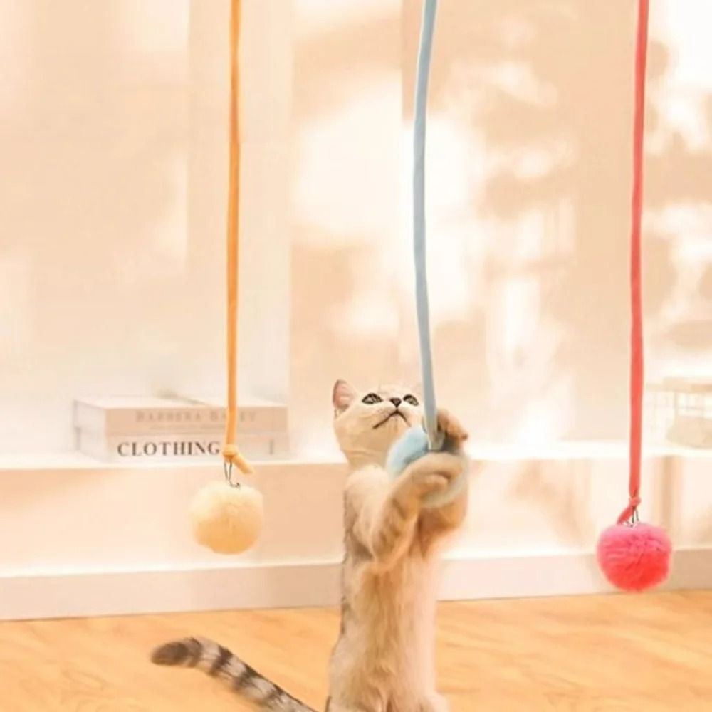 Suction Cup Spring Teaser HandsFree Interactive Bunny Fur Pounce Toy 1