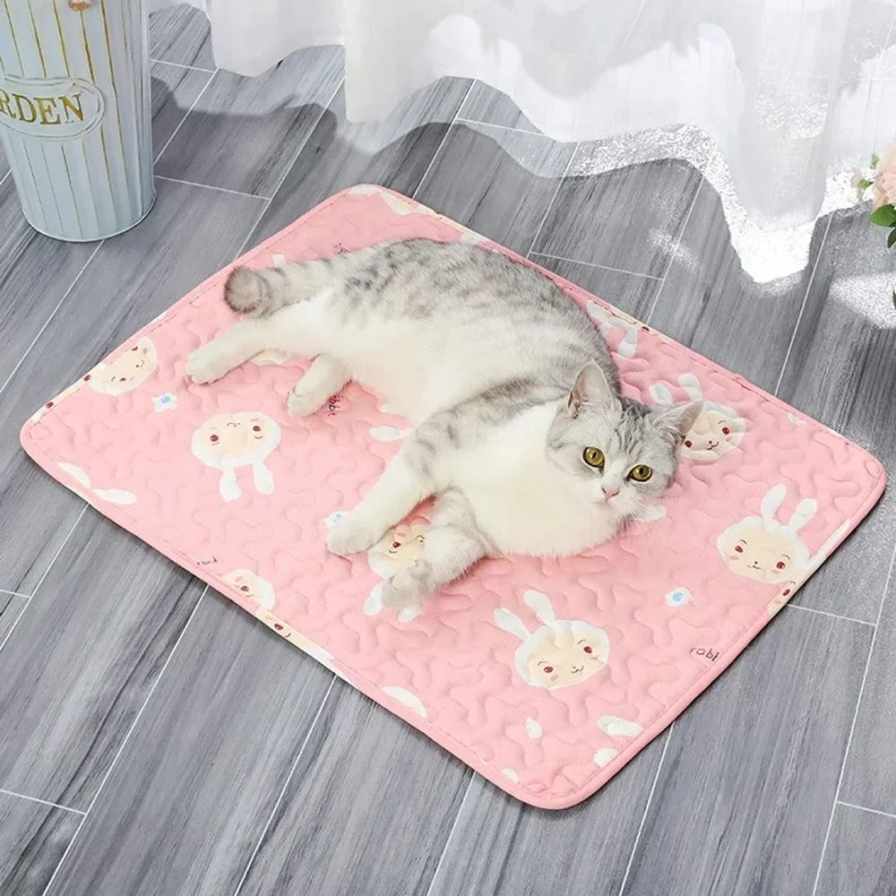 SkinFriendly Pet Cooling Mat Breathable Ice Silk Summer Sleep Blanket 5