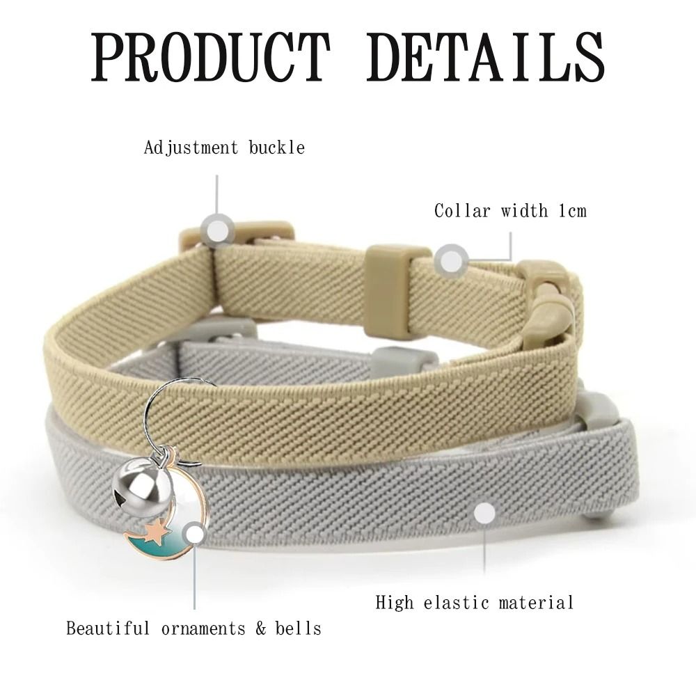 Elastic Safety Cat Collar Lightweight Stretch Comfort For Kittens Adult Cats 4