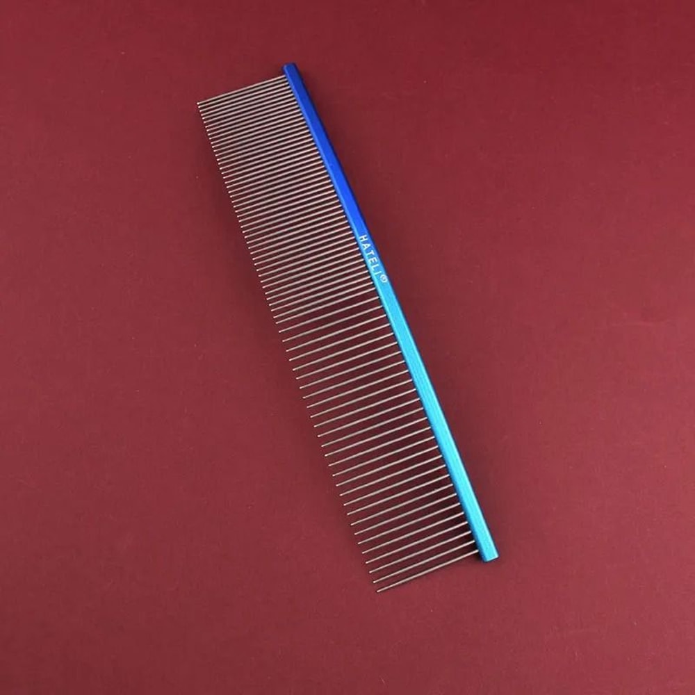 Rainbow Stainless Steel Grooming Comb Professional DualDensity Detangling Tool 9