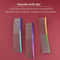 Rainbow Stainless Steel Grooming Comb Professional DualDensity Detangling Tool 5