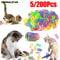 Colorful Spiral Spring Cat Toys HighEnergy Interactive Pounce Chase Set 7