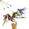 Spiral Feather Teaser Wand Flexible Interactive Pounce Chase Toy 3