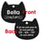 Custom Cat Silhouette ID Tag Personalized LaserEngraved Stainless Steel Nameplate 1