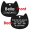 Custom Cat Silhouette ID Tag Personalized LaserEngraved Stainless Steel Nameplate 1