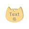 Custom Cat Silhouette ID Tag Personalized LaserEngraved Stainless Steel Nameplate 16