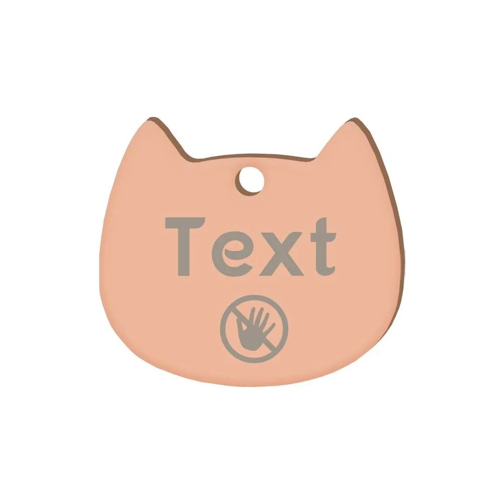 Custom Cat Silhouette ID Tag Personalized LaserEngraved Stainless Steel Nameplate 20