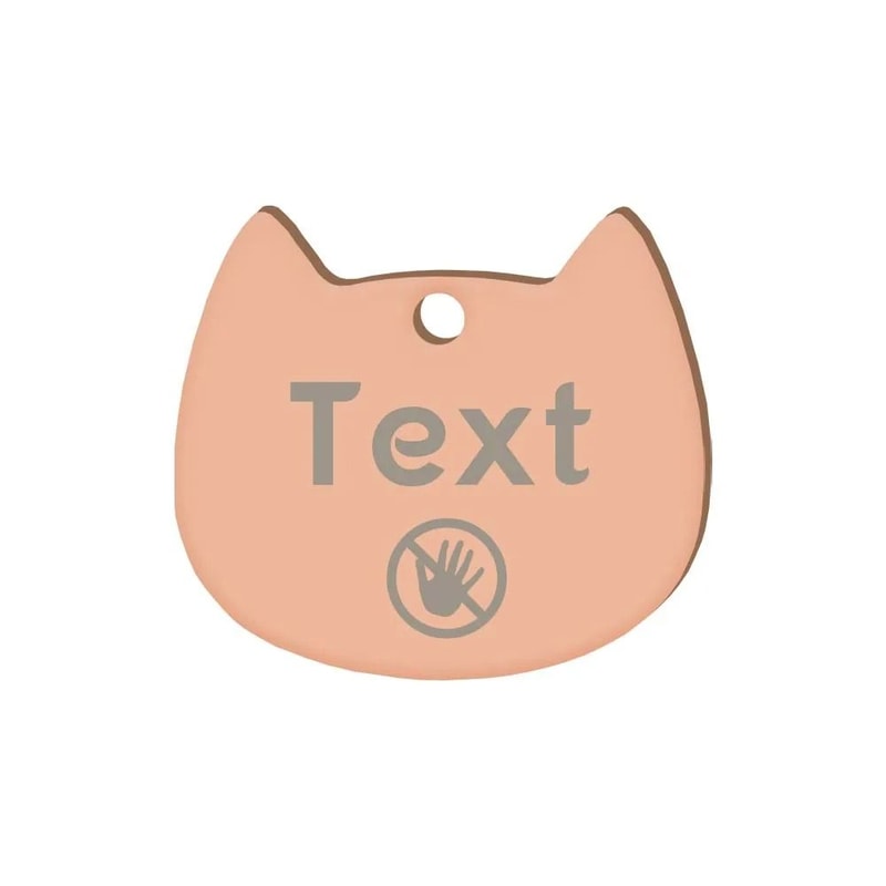 Custom Cat Silhouette ID Tag Personalized LaserEngraved Stainless Steel Nameplate 20